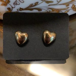 Puffy Heart Stud Earrings